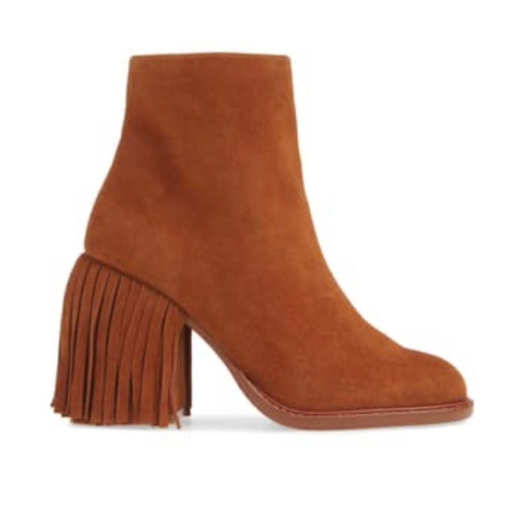 NEW Kelsi Dagger Brooklyn Linx Suede Leather Fringe Boots